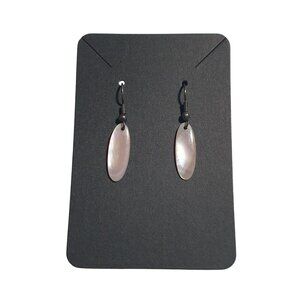 Mother Of Pearl Dangle Earrings Oval Drops Lightweight Boho Beach Core Mom Gift